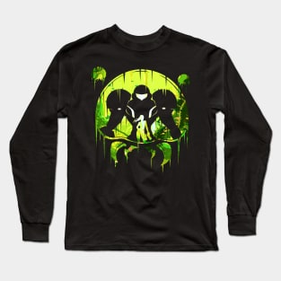 Galactic Bounty Hunter silhouette Long Sleeve T-Shirt